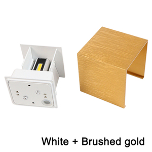 Lámpara de pared hacia arriba y hacia abajo 12W Impermeable Jardín al aire libre Ip65 luz LED Cepillado Oro Plata Gris Café Shell Color - Product Image 5