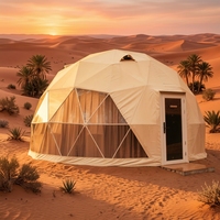 Tente dôme géodésique sphérique en PVC résistante aux UV et au vent, 4 saisons, pour glamping en dune de désert du Moyen-Orient toute l'année