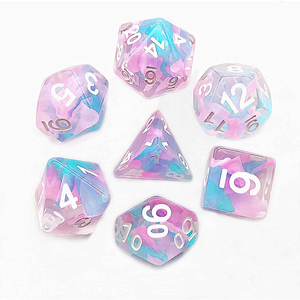 Jeu de <span class=keywords><strong>d</strong></span>és DND polyédriques en résine de fleurs de cerisier, texture nacrée bicolore, <span class=keywords><strong>d</strong></span>és <span class=keywords><strong>D</strong></span>&<span class=keywords><strong>D</strong></span> pour les jeux de rôle Dungeons and Dragons - Product Image 6