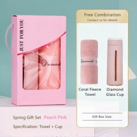 Coffret Cadeau de Serviettes en Polaire Corail de Luxe – Ensemble Cadeau de Serviettes pour Mariage, Souvenir d'Employé, Publicité, Festival