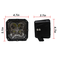 Phare de conduite LED 5 pouces bicolore DRL à faisceau spot pour 4x4, camion tout-terrain, VTT, UTV, lampe de travail avec étanchéité IP69