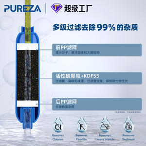 Pureza <b>Portable</b> Rv <b>Water</b> <b>Filter</b> Cartridge 1 Stage Blue Outdoor <b>Water</b> <b>Filter</b> With Garden Hose Connector For Camping - Product Image 2