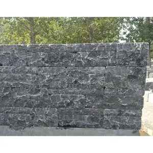 中国工厂直销灰色石灰石文化墙板，用于别墅墙面覆层分体表面处理
