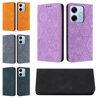 Étui en cuir magnétique fleur pour Redmi NOTE 15 Pro 15C 4G 5G 13X A5 14 Pro Plus A4 14C 13 4G NOTE13 13C Stand Wallet Cover