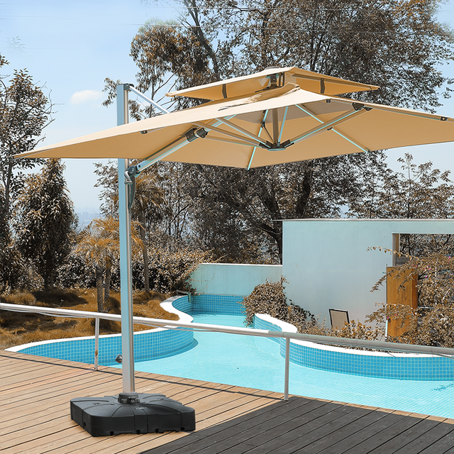 half wall patio umbrella uv resistant JEAREY 9ft Outdoor Umbrella Market Umbrellas with Crank, 1/2 Round Umbrella 5 Sturdy Ribs Protection for Pool Garden Balcony Deck, Yellow : Patio, Lawn & Garden it keeps you cool and dry Small space, big shade!,
