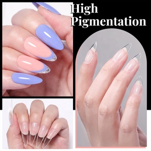 BORN PRETTY, 550 Uds., puntas de Gel suave transparente, preformadas, medio mate, cubierta completa, puntas de uñas postizas acrílicas cortas y medianas, prensa en las uñas - Product Image 4