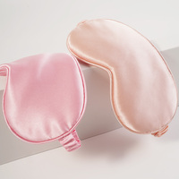 Masker Mata Satin Custom Grosir dengan Logo, Set Masker Tidur untuk Empat Musim, Gaya Klasik