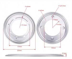 Quincaillerie d'ameublement en gros Plateau tournant Lazy Susan Plaque pivotante robuste Plaque pivotante carrée en métal à 360 degrés - Product Image 3