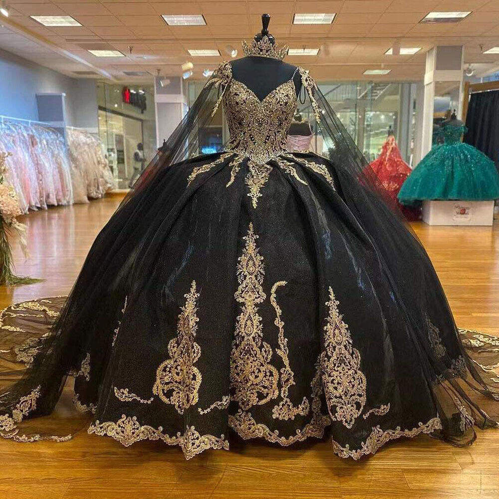 Quinceañera Vestidos Blanco Con Negro Cortos Vestidos Largos