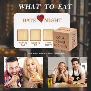 ลูกเต๋าคู่ไม้ตามสั่งหลังจากคืนวันที่มืดเกมลูกเต๋าของขวัญไม้ที่สมบูรณ์แบบสำหรับคนรักของตกแต่งบ้าน - Product Image 6