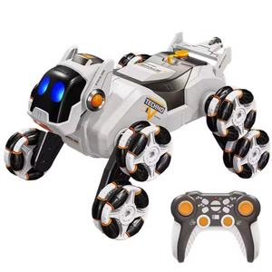 SJY-2203 Voiture RC de cascade 2.4G 2203 avec fonction de pulvérisation, 30 minutes d'autonomie, voiture robot chien cascadeur à 8 roues avec musique - Product Image 1