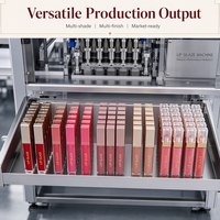 Machine d'assemblage et de remplissage automatique de gloss à lèvres Gentech OEM, sur mesure, en acier inoxydable, 3600 pièces/heure, garantie 1 an, personnalisable Gentech
