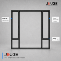 Fenêtre oscillo-battante en aluminium premium, alliage 6060-T66, rupture de pont thermique PA66, résistance structurelle renforcée pour projets d'appartements