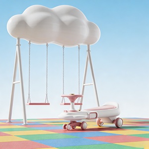 Porteur Électrique Écologique de Haute Qualité pour Enfants avec Lumières et Musique, Trottinette Pivotante en Plastique Durable - Product Image 1