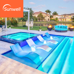 Ledge Pool Loisirs Sunbed Chaise longue <span class=keywords><strong>de</strong></span> piscine en <span class=keywords><strong>plastique</strong></span> Chaise longue Mobilier d'extérieur Chaise longue Chaises dans l'eau Sun Looungers - Product Image 3
