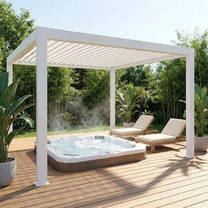 Pergola bioclimatique intelligente d'<span class=keywords><strong>extérieur</strong></span> avec système de commande à distance, gazebo de jardin en aluminium <span class=keywords><strong>pour</strong></span> <span class=keywords><strong>spa</strong></span> toutes saisons - Product Image 1