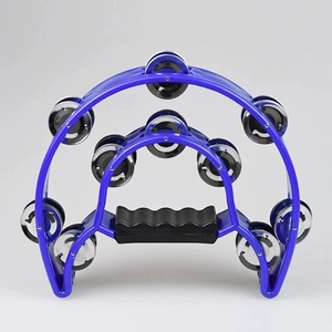 Campanas de mano de plástico con doble fila de 10 cascabeles en forma de media luna, instrumento de percusión Orff para clases de música, venta al por mayor - Product Image 4