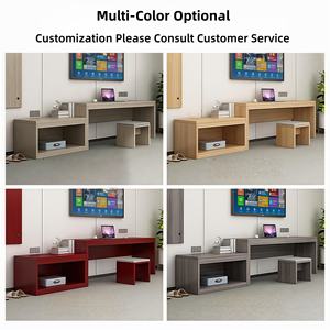 Otel/Büyük Otel Tipi Ahşap Mobilya Seti, Modern, Ekolojik, TV Ünitesi, Yatak, Gardırop, Çalışma Masası Kombinasyonu, Apartman Standardı - Product Image 5