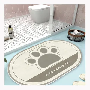 Juego de alfombras absorbentes de agua para baño, alfombrillas de goma para puerta, Diatom suelo de barro, alfombra de cocina, alfombra antideslizante de baño de diatomita, superventas