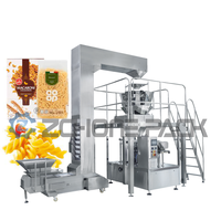 Machine de remplissage de sachets rotatifs, entièrement automatique, pour emballer des flocons de maïs, des macaronis, des granulés solides multifonctionnels