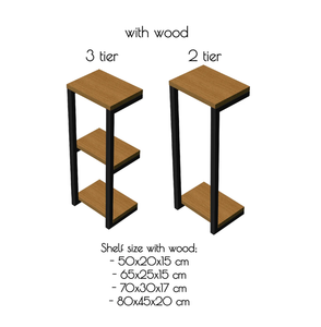 Portasciugamani <span class=keywords><strong>da</strong></span> Bagno a <span class=keywords><strong>Parete</strong></span>, Decorazione Industriale, Portaoggetti per Doccia, Mensola e Barra con Vassoio in Legno - Product Image 6