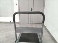 Carretilla de Mano con Plataforma Plana y Ruedas de Goma de 8 Pulgadas, Plegable, Resistente, para Transporte en Almacenes