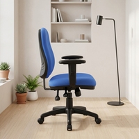 Chaise de bureau moderne à dossier haut Donati, chaise de secrétaire en maille avec appui-tête réglable, mobilier de bureau et scolaire résistant