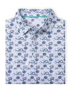 โลโก้ที่กําหนดเองไนลอนโพลีเอสเตอร์สแปนเด็กซ์แห้งเร็วบางพอดีถักกอล์ฟสวมชุดทํางานพนักงานชุดเสื้อโปโลสําหรับผู้ชาย - Product Image 5