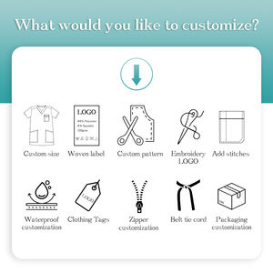 사용자 정의 로고 4-way 스트레치 여성 작업복 주름 방지 편안한 의사 병원 유니폼 의료 간호 복장 - Product Image 6