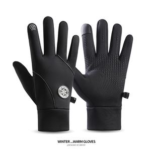 Guantes de ciclismo para exteriores de invierno para hombres y mujeres, guantes de esquí con pantalla táctil con forro polar, guantes de montar cálidos impermeables antideslizantes - Product Image 6