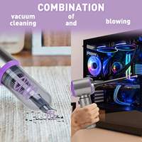Aspirateur de voiture ABS, aspirateur électrique sec avec souffleur d'air comprimé et outil de lavage de voiture, portable sans fil