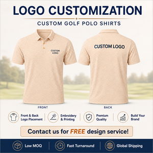 Factory Custom <b>Men's</b> Golf Polo <b>Shirt</b> Printed Performance Sports Top Moisture Wicking 4 Way Stretch UPF 50 <b>Orange</b> Golf T <b>shirts</b> - Product Image 3