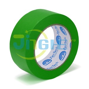 Ruban de masquage vert Jinghe à haute adhérence, économique, résistant à la chaleur, en papier crépon, à forte viscosité, facile à déchirer, pour voiture et extérieur - Product Image 2