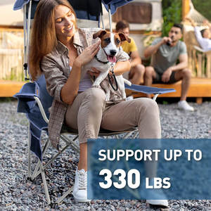 حقيبة ظهر محمولة من الألمنيوم عالية الجودة من Bestex مع مظلة ، كرسي تخييم قابل للطي مخصص في الهواء الطلق مع مظلة - Product Image 4