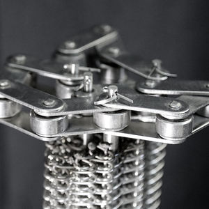 Cinta Transportadora Espiral de Acero Inoxidable de Grado Alimenticio, Cadena de Malla Balanceada Compuesta Simple para Transporte de Botellas de Alimentos, Flexible - Product Image 2