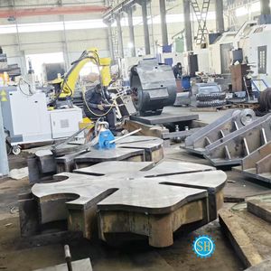 บริการงานหล่อขึ้นรูปเหล็ก Q235 ขนาดใหญ่ ชิ้นส่วนฐานแพ็คเกอร์ เชื่อม งานกลึง - Product Image 6