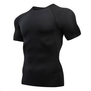 Camiseta de Compresión de Secado Rápido Personalizada al por Mayor para Hombre - Top Ajustado de Manga Corta para Entrenamiento de Fútbol, Baloncesto y Running OEM - Product Image 5