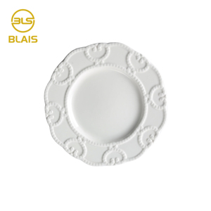Juego <span class=keywords><strong>de</strong></span> Platos <span class=keywords><strong>de</strong></span> <span class=keywords><strong>Porcelana</strong></span> Ecológica <span class=keywords><strong>de</strong></span> Lujo, con Relieve, Color Blanco, Marca BLAIS, Diseño Alegre y Festivo - Product Image 5
