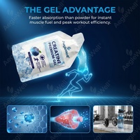 AegleWell OEM Gel de Créatine Premium Sans Sucre Saveur Framboise Glacée Bleue pour Adultes – Complément Sportif Portable pour la Récupération Musculaire Post-Entraînement