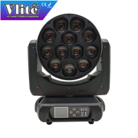 Cabezal móvil de haz de luz LED, cabezal de lavado con ZOOM, 12x40W
