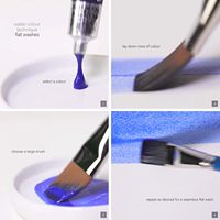 Ensemble de peinture à l'aquarelle Bview Art Winsor & Newton Cotman avec papier, 12 demi-pans de 10 ml, palette de poche, pinceau inclus