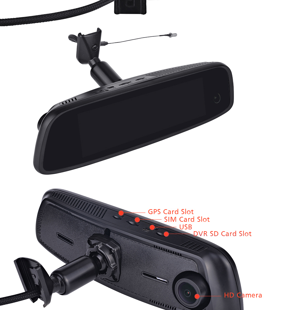 New Rearview Mirror Dash Cam 1080P Full HD Touch Triple Lens