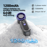 Ventilateur de poche sans pales turbo à 5 vitesses réglables avec lumière LED, autonomie de 3-4h, électrique rechargeable pour voiture, extérieur et camping-car - Vente en gros