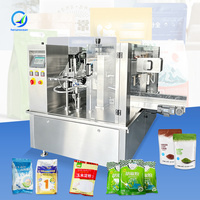 Machine de remplissage de sachets préformés Doypack avec bec verseur pour poudre de cacao, farine et sel, pour emballages à fermeture zip OCEAN