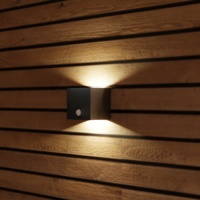 Led Up Down Aluminium Imperméable Solaire Carré Lumière Pour Décoration Murale Extérieure 8 led