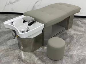 Commercio all'ingrosso Design moderno di lusso reclinabile Spa Shampoo ciotola sedia per il salone di lavaggio dei capelli per saloni di bellezza Spa - Product Image 2
