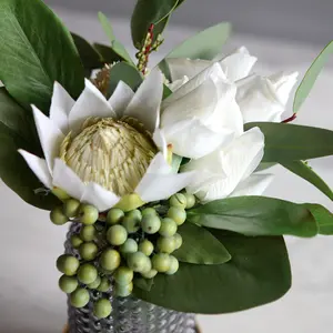 Penataan dekoratif nampan bunga vas mewah ringan
