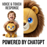 Juguete de Peluche Interactivo Lion ChatGPT con Ojos LED Dinámicos, Activación por Voz, Búsqueda de Información, Bajo MOQ, OEM Disponible, Venta al Por Mayor