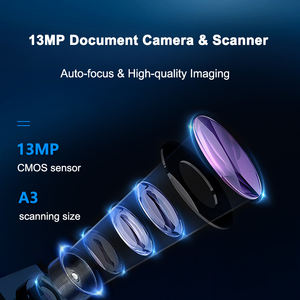<span class=keywords><strong>Portable</strong></span> Scanner Documents Livre OCR Reconnaissance de texte Aplatissement automatique Visualiseur de bureau Document Caméra 4K - Product Image 3