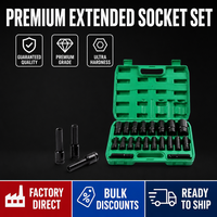 Clé à douille électrique à six pans creux allongée de 8 à 32 mm, finition chromée, pour pistolet à air comprimé, ensemble de 20 pièces, personnalisable OEM